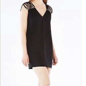 BCBGMaxazria  Black Arielle Multi-Strap Mini Dress